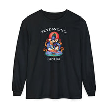 Load image into Gallery viewer, SkyDancing Tantra Unisex Garment-dyed Long Sleeve T-Shirt (Dark Colors)