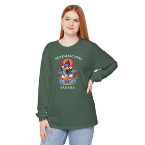 -Unisex Garment-dyed Long Sleeve T-Shirt (Dark Colors)