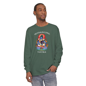 -Unisex Garment-dyed Long Sleeve T-Shirt (Dark Colors)