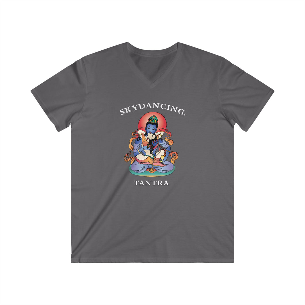 SkyDancing Tantra Unisex Fitted V-Neck Short Sleeve Tee (Dark Colors)
