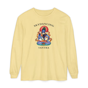 -Unisex Garment-dyed Long Sleeve T-Shirt (Light Colors)