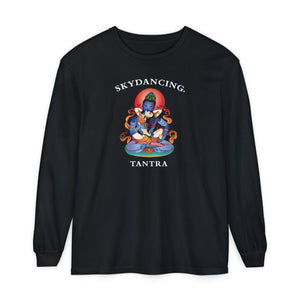 -Unisex Garment-dyed Long Sleeve T-Shirt (Dark Colors)