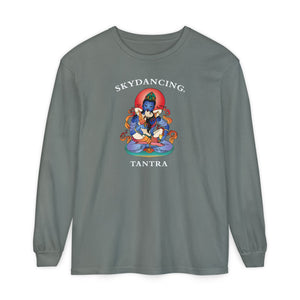 -Unisex Garment-dyed Long Sleeve T-Shirt (Dark Colors)