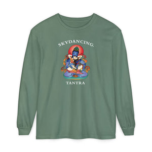-Unisex Garment-dyed Long Sleeve T-Shirt (Dark Colors)
