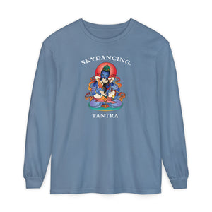 -Unisex Garment-dyed Long Sleeve T-Shirt (Dark Colors)