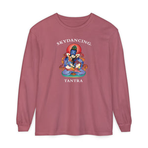 -Unisex Garment-dyed Long Sleeve T-Shirt (Dark Colors)