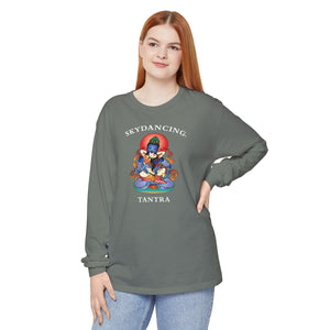-Unisex Garment-dyed Long Sleeve T-Shirt (Dark Colors)