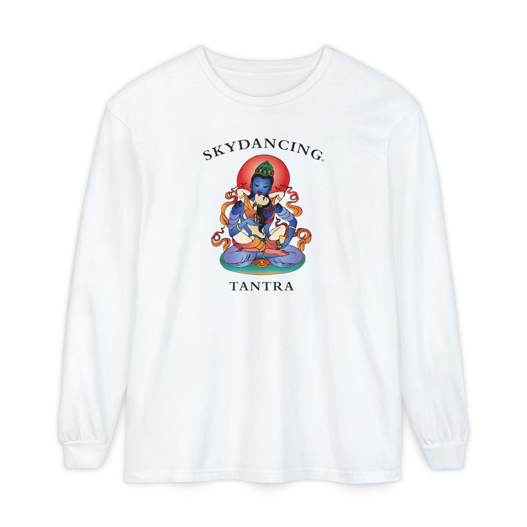 SkyDancing Tantra Unisex Garment-dyed Long Sleeve T-Shirt (Light Colors)