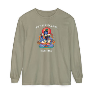 -Unisex Garment-dyed Long Sleeve T-Shirt (Dark Colors)