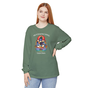 -Unisex Garment-dyed Long Sleeve T-Shirt (Dark Colors)
