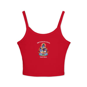 SkyDancing Logo Women's Spaghetti Strap Tank Top (Red)