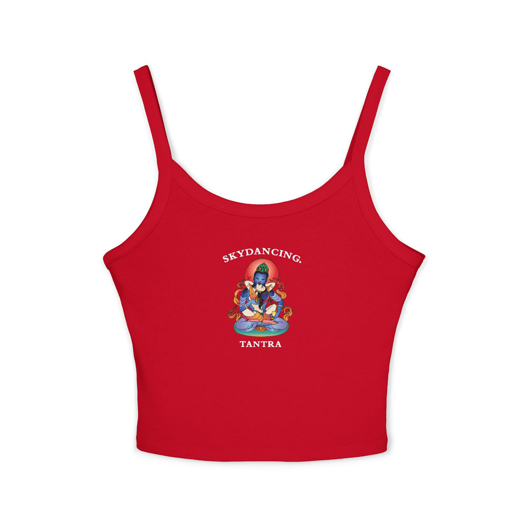 SkyDancing Logo Women's Spaghetti Strap Tank Top (Red)