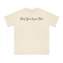 Load image into Gallery viewer, PLAY YOUR INNER FLUTE--Organic Unisex Classic T-Shirt (White &amp; Natural Colors)