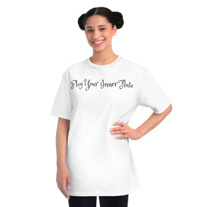 PLAY YOUR INNER FLUTE--Organic Unisex Classic T-Shirt (White & Natural Colors)