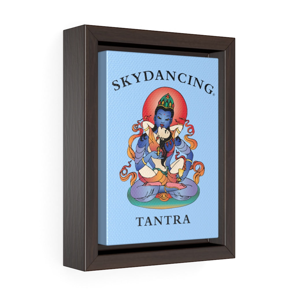Vertical Framed Premium Gallery Wrap Canvas, SkyDancing Tantra Logo