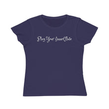 Load image into Gallery viewer, PLAY YOUR INNER FLUTE--Organic Women&#39;s Lover T-Shirt (Dark Colors)