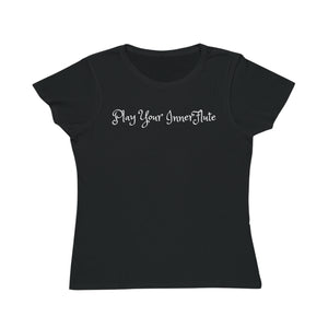 PLAY YOUR INNER FLUTE--Organic Women's Lover T-Shirt (Dark Colors)